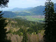 Blick auf Oberstdorf bis zum Grünten