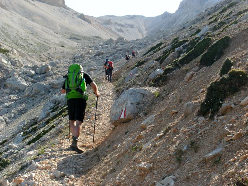 Lavarellasattel-Aufstieg