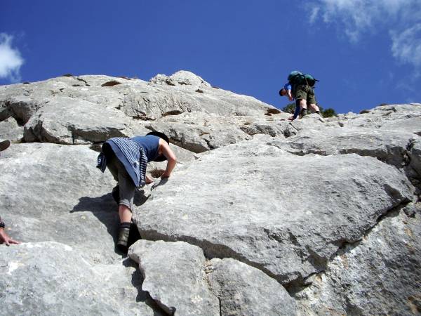 Leicht-Kletterstelle an der Punta Catirina