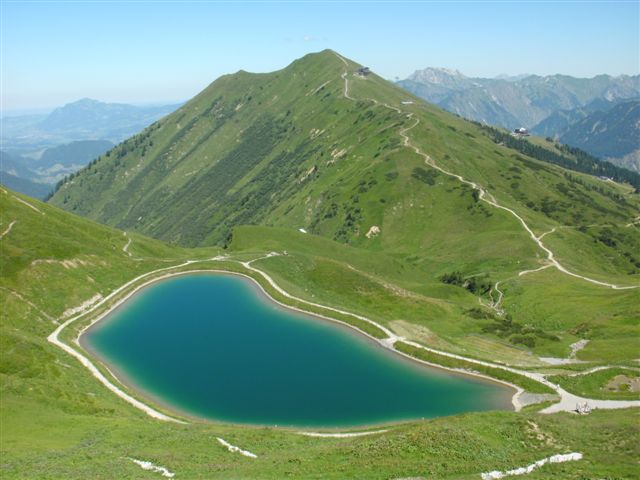 Blick vom Aussichtspunkt Rote Wand zum Fellhorn