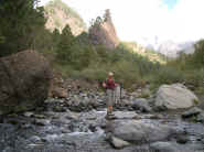 Caldera de Taburiente im Bachbett des Angustias